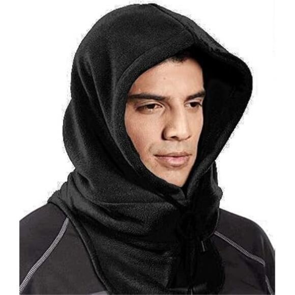 Fleece Cold Weather Face and Neck Mask Black - Picture 2 of 6